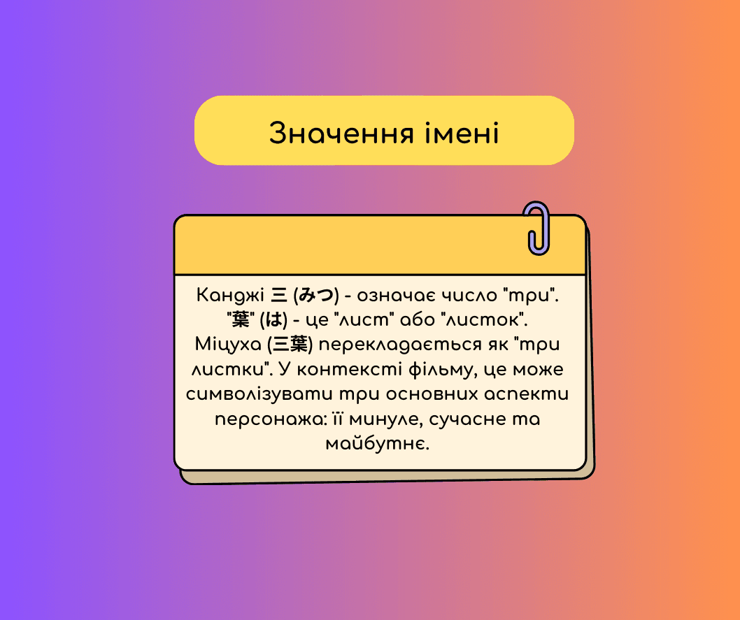 Твоє Ім'я - Навчальні матеріали та цікаві факти про Аніме 2
